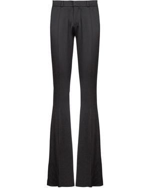 Balmain Tailored Bootleg Grain De Poudre Pants - Black