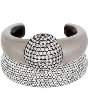Balmain Set De Bracelets Jonc Piercing - Blanc