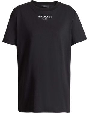 Balmain Embroidered Paris T-Shirt - Black