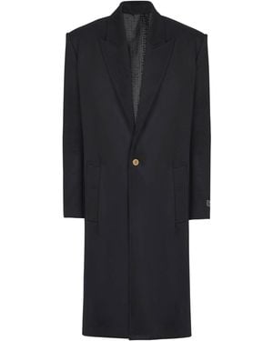 Balmain Oversized Wool And Cashmere Coat - Black