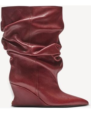 Balmain Stiefeletten Mit Keilabsatz - Rot