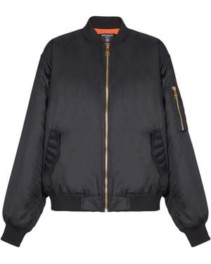 Balmain Printed Nylon Bomber Jacket - Blue
