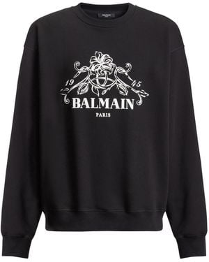 Balmain Printed Vine Sweatshirt - Black