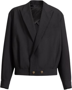 Balmain Wool 2-Button Jacket - Black