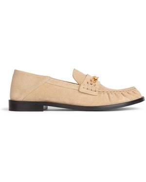 Balmain Sync Suede Leather Loafers - White