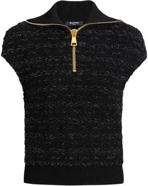 Balmain Tweed Top - Black