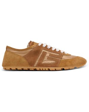 Balmain Suede Racer 45 Sneakers - Brown