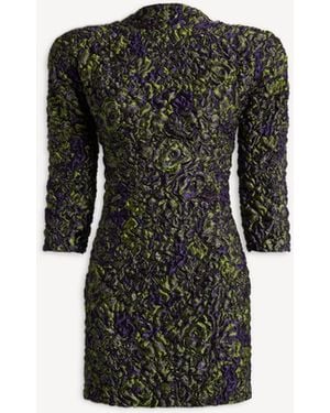 Balmain Cloqué Jacquard Dress - Black