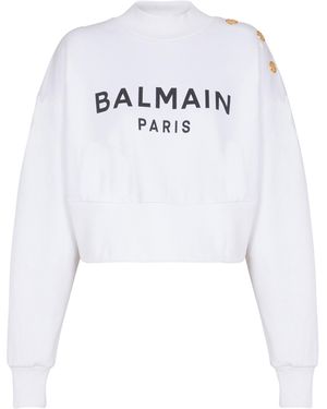Balmain Printed Paris Sweatshirt - White