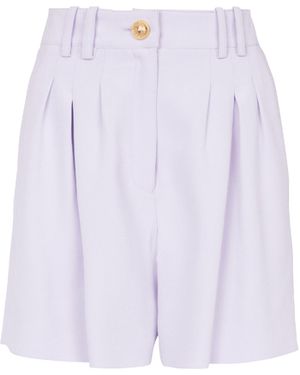 Balmain Flared Crepe Shorts - White