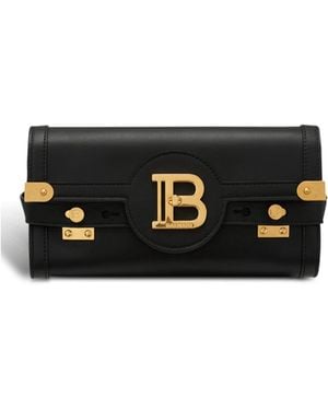 Balmain Pochette B-Buzz 23 Aus Kalbsleder - Schwarz