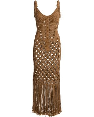 Balmain Crochet Dress - Metallic