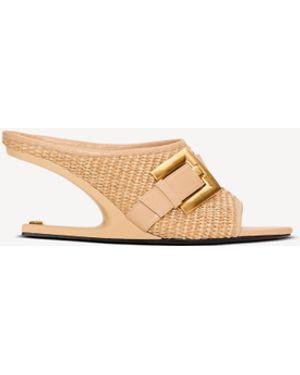 Balmain Anthem No Wedge Mules - White