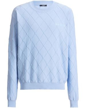 Balmain Vintage Knit Jumper - Blue