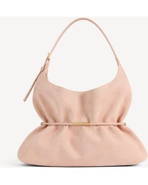 Balmain Mittelgroße Tasche Sphynx Aus Wildleder - Pink
