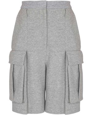 Balmain Wool Bermuda Shorts - Gray