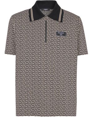 Balmain Monogram Polo - Grey