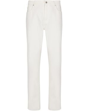 Balmain Denim Straight-Cut Jeans - White
