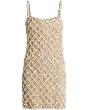 Balmain Mesh Shell Dress - Natural