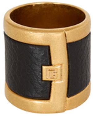 Balmain Bague Anthem En Laiton Et Résine - Blanc