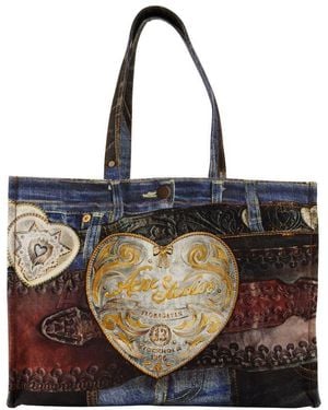 Acne Studios Cowboy Heart Buckle Shopper Bag - Black