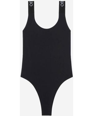 Off-White c/o Virgil Abloh Logo Polyamide Swimsuit - Black