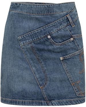 JW Anderson Twisted Mini Skirt - Blue