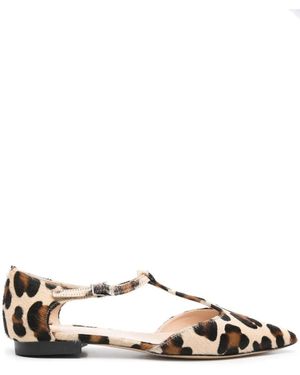 P.A.R.O.S.H. Animalier Ballerinas - Brown