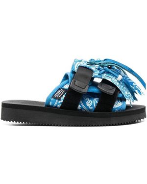 Alanui Moto Fringed Sandals - Blue