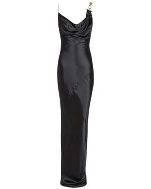 Balmain Thin Straps Detail Satin Dress - Black