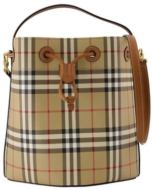 Burberry Ll Small Drawstring Purse - Metallic