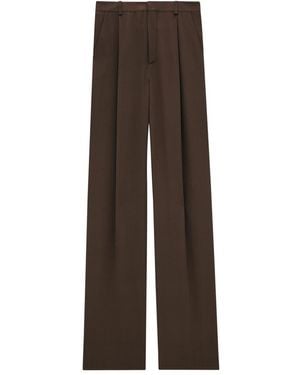 Saint Laurent Regular & Straight Leg Pants - Brown