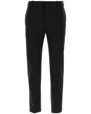 McQueen Classic Tailored Cigarette Trousers For - Black