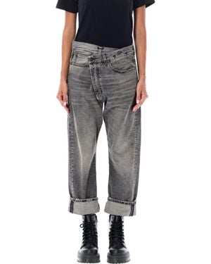 R13 Cross Over Jeans - Gray