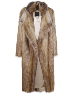 BB COUTURE "wood" Siberian Ecofur Coat Clothing - Natural