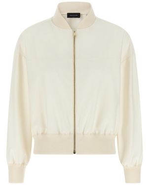 Fabiana Filippi Insert Bomber Jacket - White