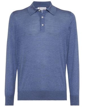 Brunello Cucinelli Polo Sweater - Blue