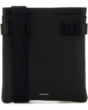 Ferragamo Salvatore Leather Crossbody Bag - Black