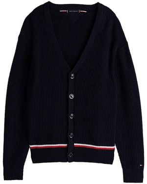 Tommy Hilfiger Structure Global Stripe Cardigan - Blue