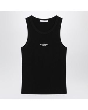 Givenchy Slim-Cut Tank Top With Logo - Black