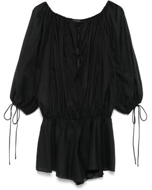 ANDAMANE Wilma Long Sleeve Playsuit - Black