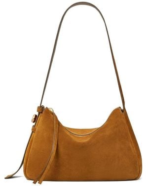 Tory Burch Romy Suede Leather Shoulder Bag - Brown