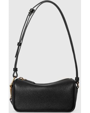 Gucci Half Horsebit" Shoulder Bag - Black