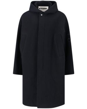 Jil Sander Virgin Wool Coat - Blue