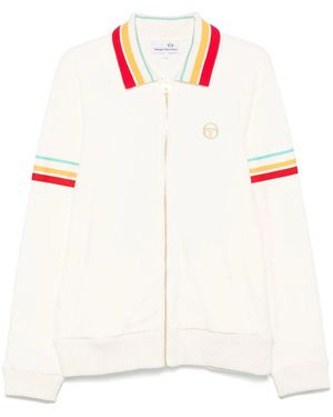 Sergio Tacchini Slice Velour Track Jacket - White