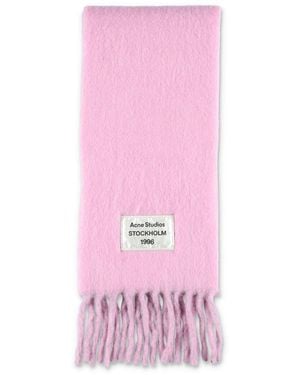 Acne Studios Wool Scarf With Fringes - Pink