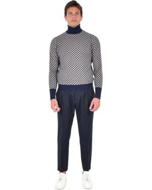 Drumohr Razor Blade Sweater - Blue