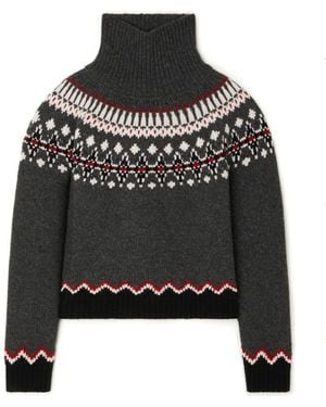 Alanui Sweet Winter Turtleneck Black Grey/multi
