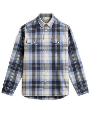Woolrich Flannel Duncan Shirt - Blue