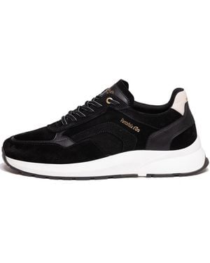 Pantofola D Oro Stadium Low Suede Calf Shoes - Black